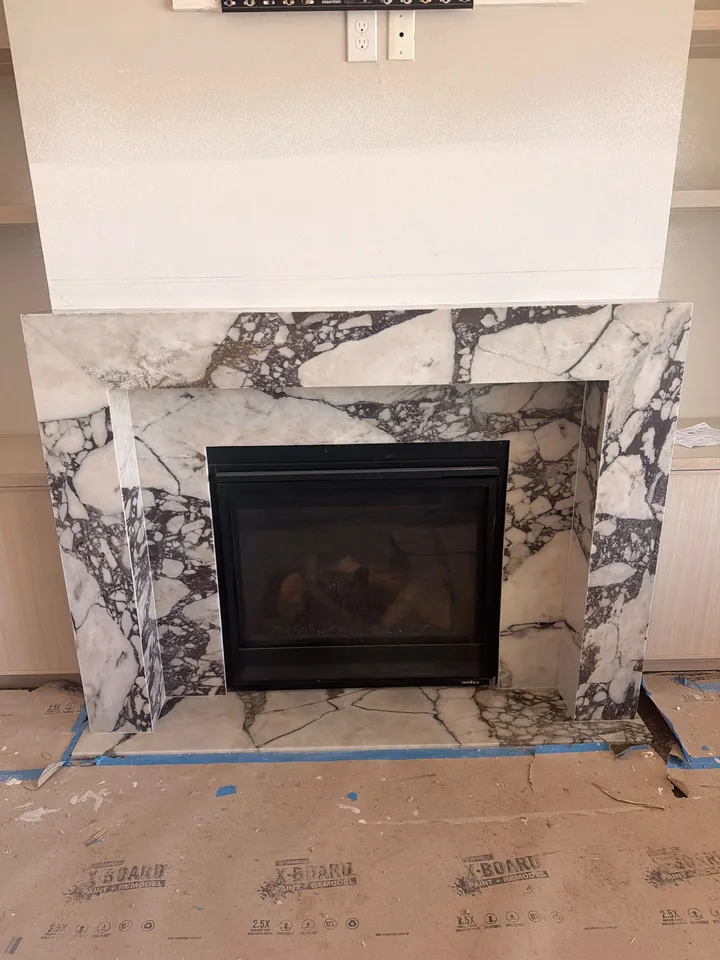 Stone fireplace surround in Clearwater