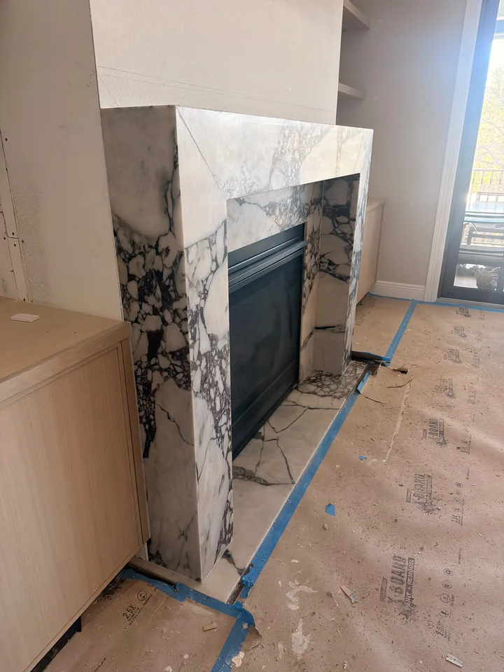 Stone fireplace surround in Riverview