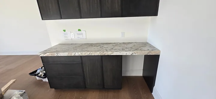 Countertop and dark cabinet front in St. Petersburg
