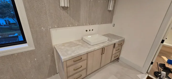 Light stone vanity countertop in Tampa